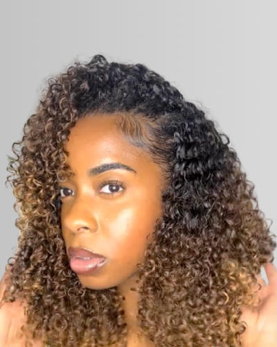 Kinky Curl Ombrées Crochet Extensions - 100% cheveux humain