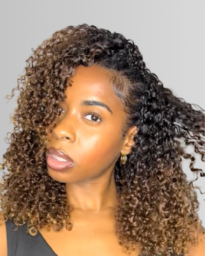 Kinky Curl Ombrées Crochet Extensions - 100% cheveux humain