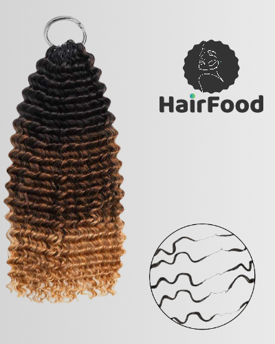 Kinky Curl Ombrées Crochet Extensions - 100% cheveux humain