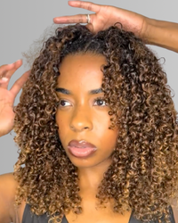 Kinky Curl Ombrées Crochet Extensions - 100% cheveux humain